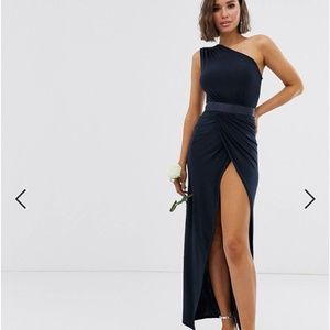 Club L London one shoulder embellished belt brides